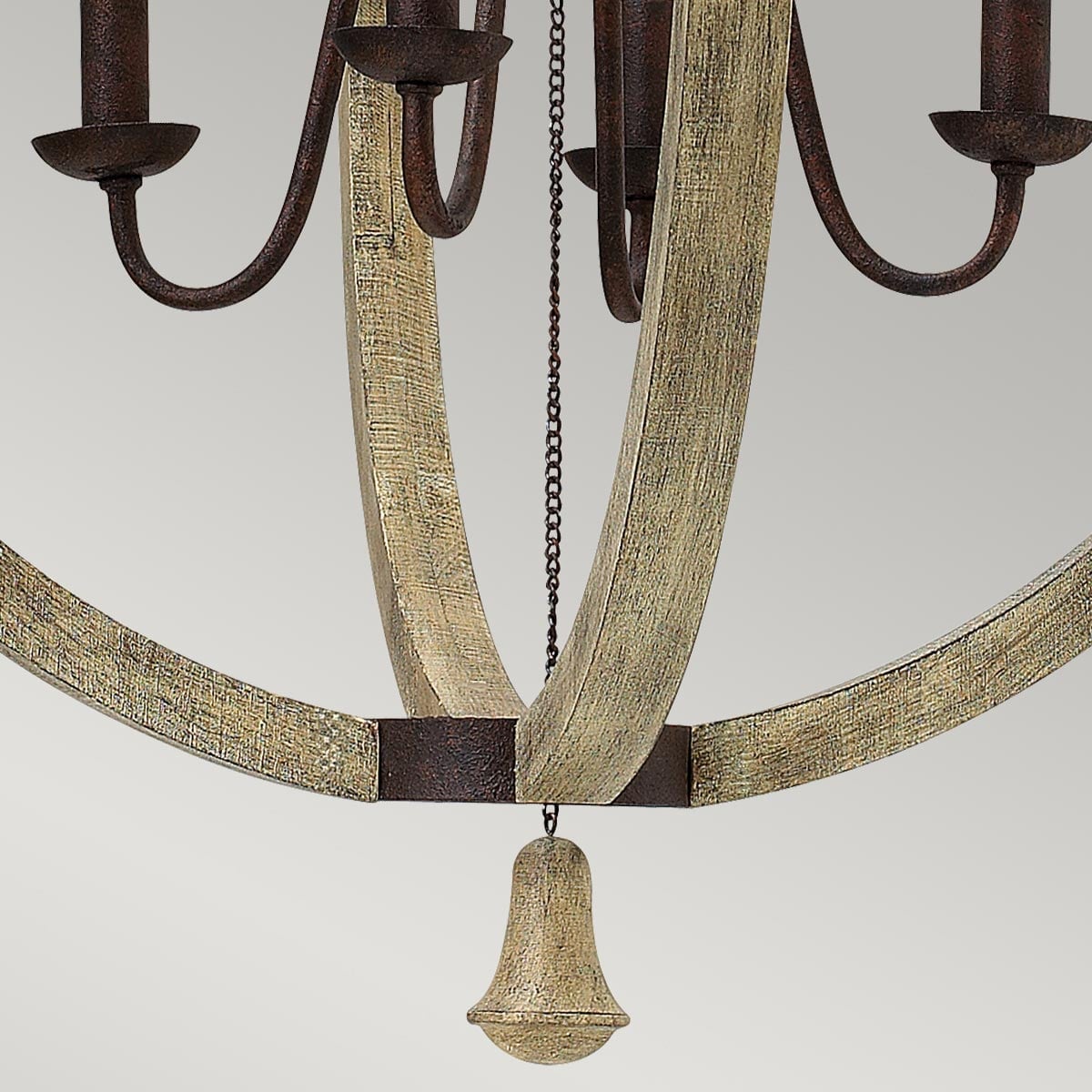 Hinkley Middlefield 4 Light Circular Chandelier in Iron Rust, detail