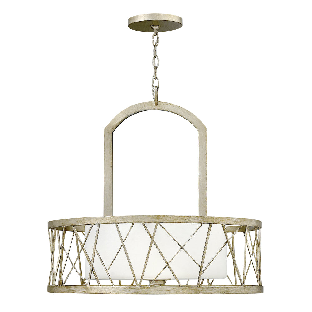 Hinkley Nest 1 Light Chandelier in Silver Leaf