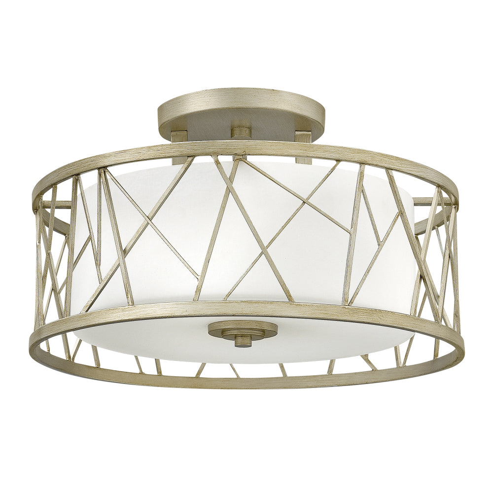 Hinkley Nest Semi Flush Ceiling Light in Silver Leaf