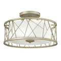 Hinkley Nest Semi Flush Ceiling Light in Silver Leaf