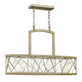 Hinkley Nest 4 Light Island Chandelier in Silver Leaf