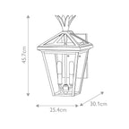Hinkley Palma Outdoor Medium Wall Lantern 2 Light in Burnished Bronze