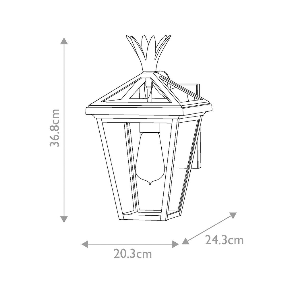 Hinkley Palma Outdoor Small Wall Lantern in Black