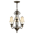 Hinkley Plantation 3 Light Chandelier in Pearl Bronze
