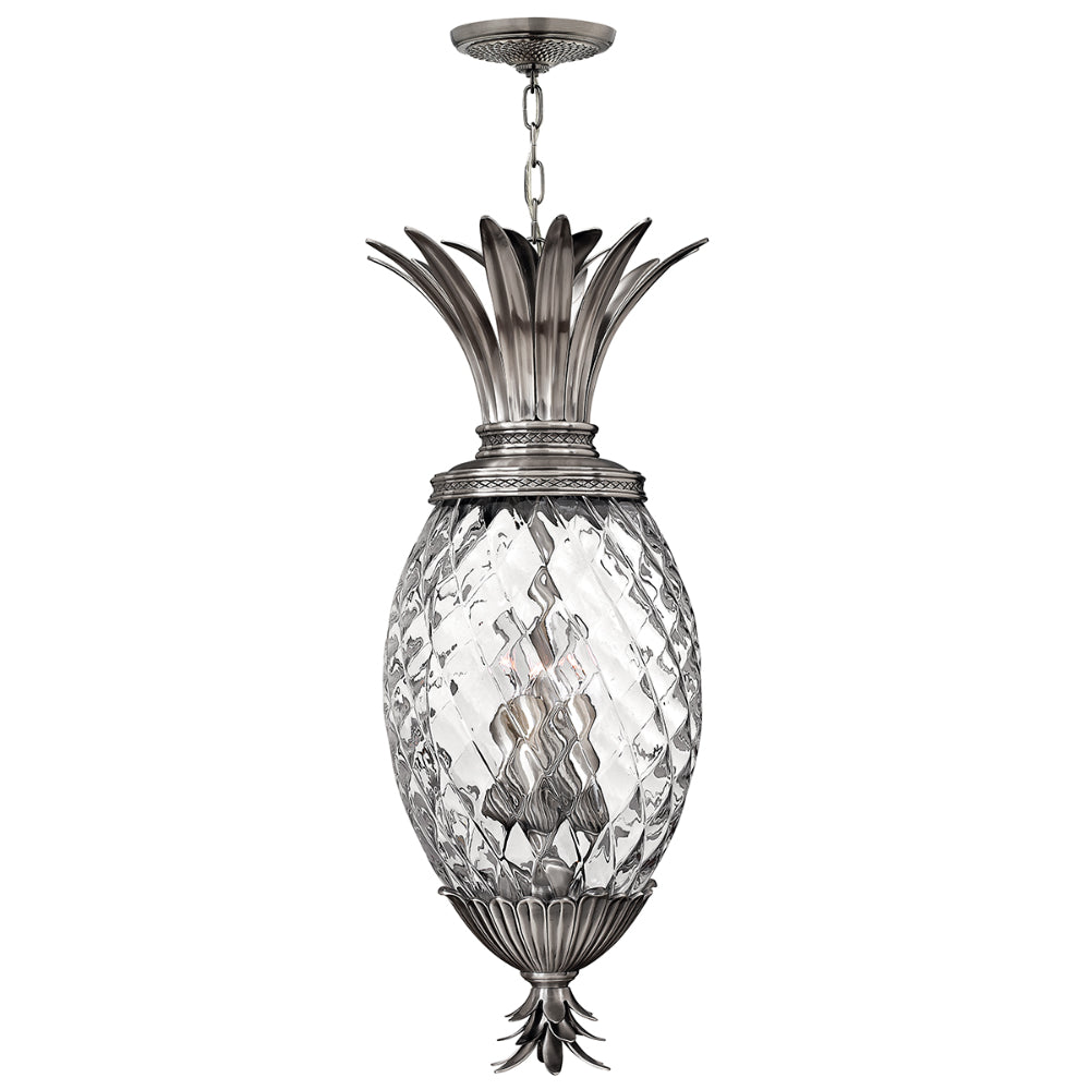 Hinkley Plantation 4 Light Pendant Light in Polished Antique Nickel