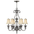 Hinkley Plantation 7 Light Chandelier in Polished Antique Nickel