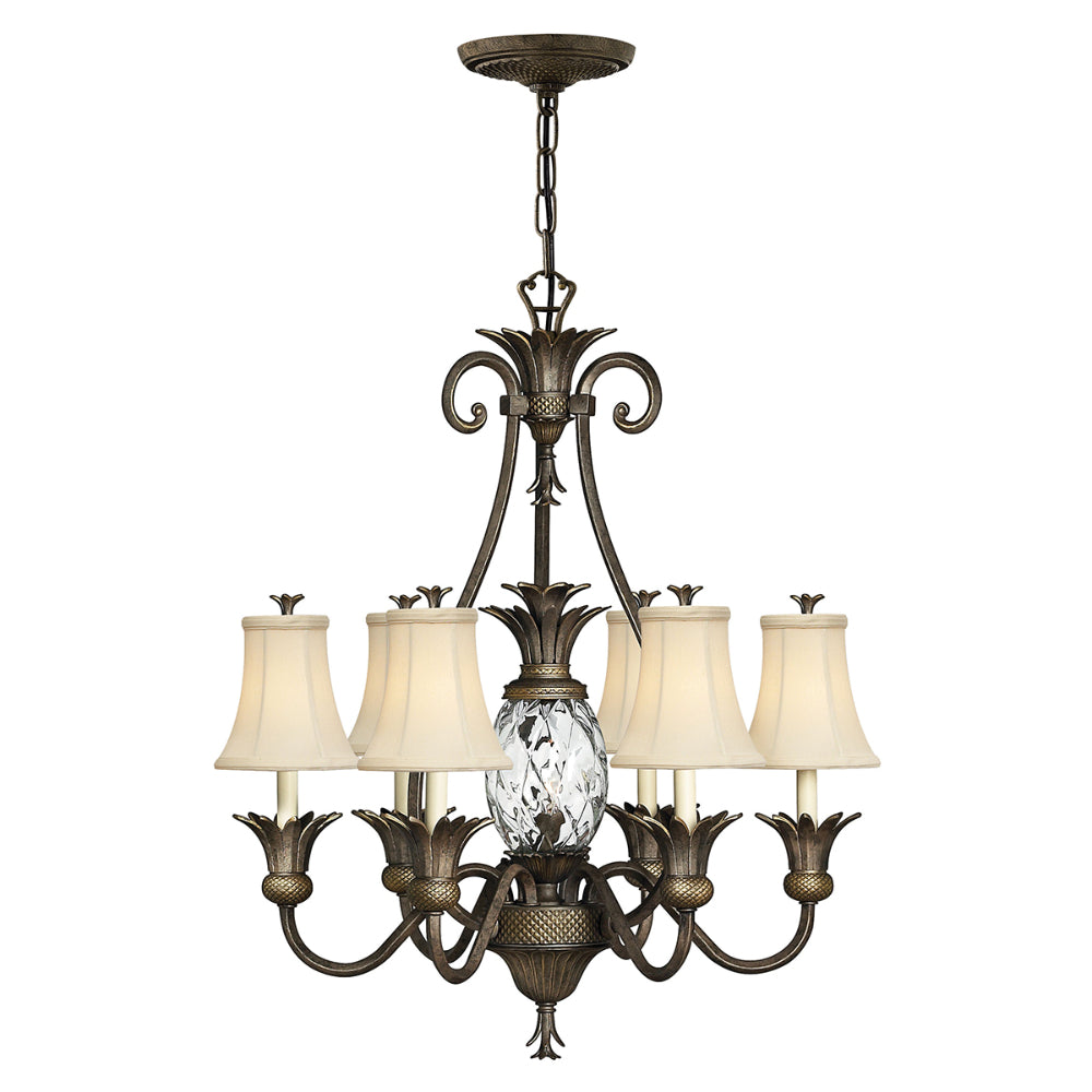 Hinkley Plantation 7 Light Chandelier in Pearl Bronze
