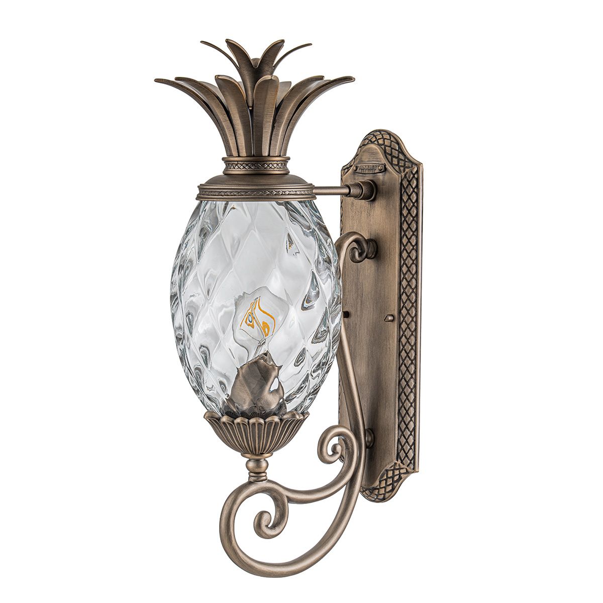 Hinkley Plantation Outdoor Medium Wall Lantern 1 Light in Burnished Bronze