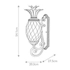 Hinkley Plantation Outdoor Medium Wall Lantern 1 Light in Burnished Bronze