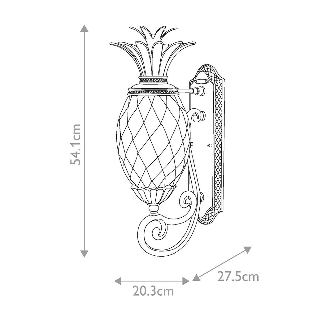 Hinkley Plantation Outdoor Medium Wall Lantern in Museum Black