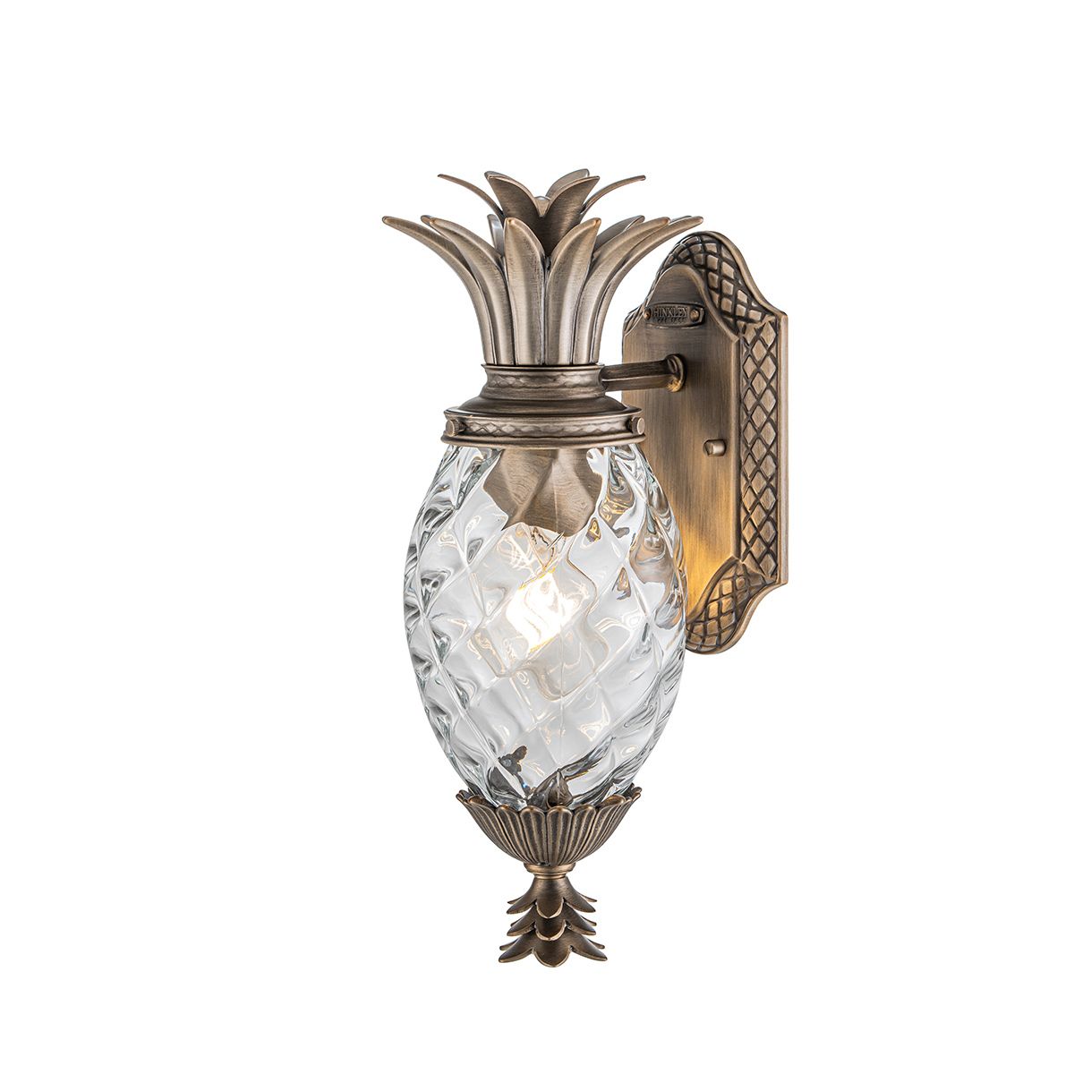 Hinkley Plantation Outdoor Small Wall Lantern in Burnished Bronze