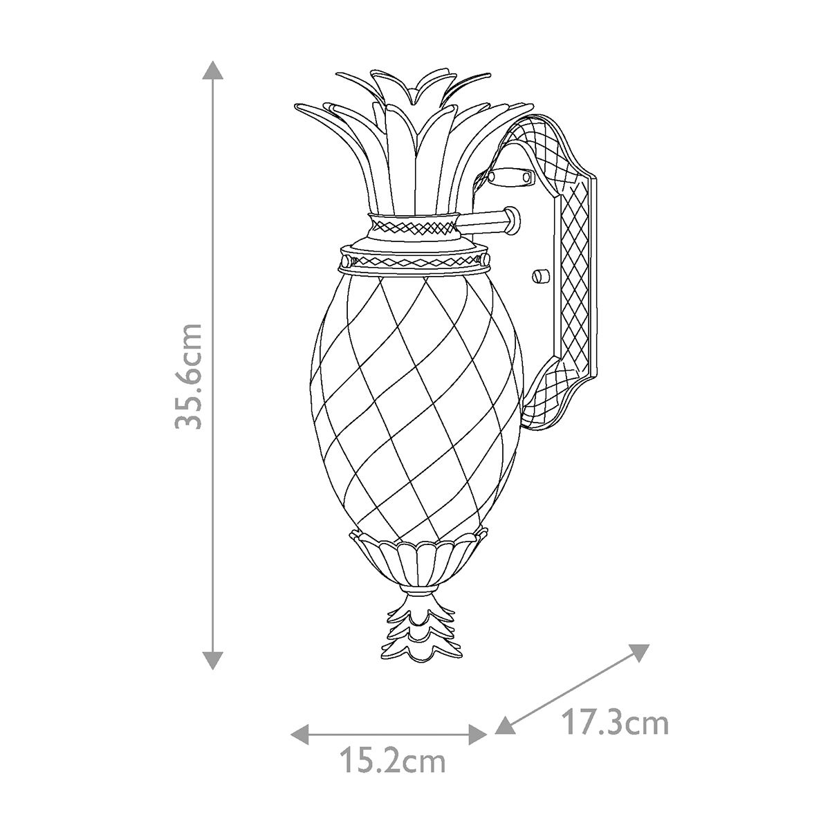 Hinkley Plantation Outdoor Small Wall Lantern in Museum Black