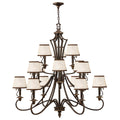 Hinkley Plymouth 15 Light Chandelier in Old Bronze
