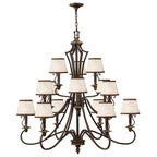 Hinkley Plymouth 15 Light Chandelier in Old Bronze