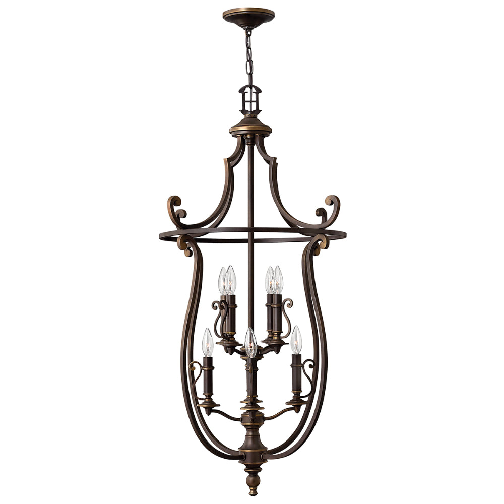 Hinkley Plymouth 8 Light Pendant Light in Olde Bronze
