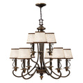 Hinkley Plymouth 9 Light Chandelier in Olde Bronze