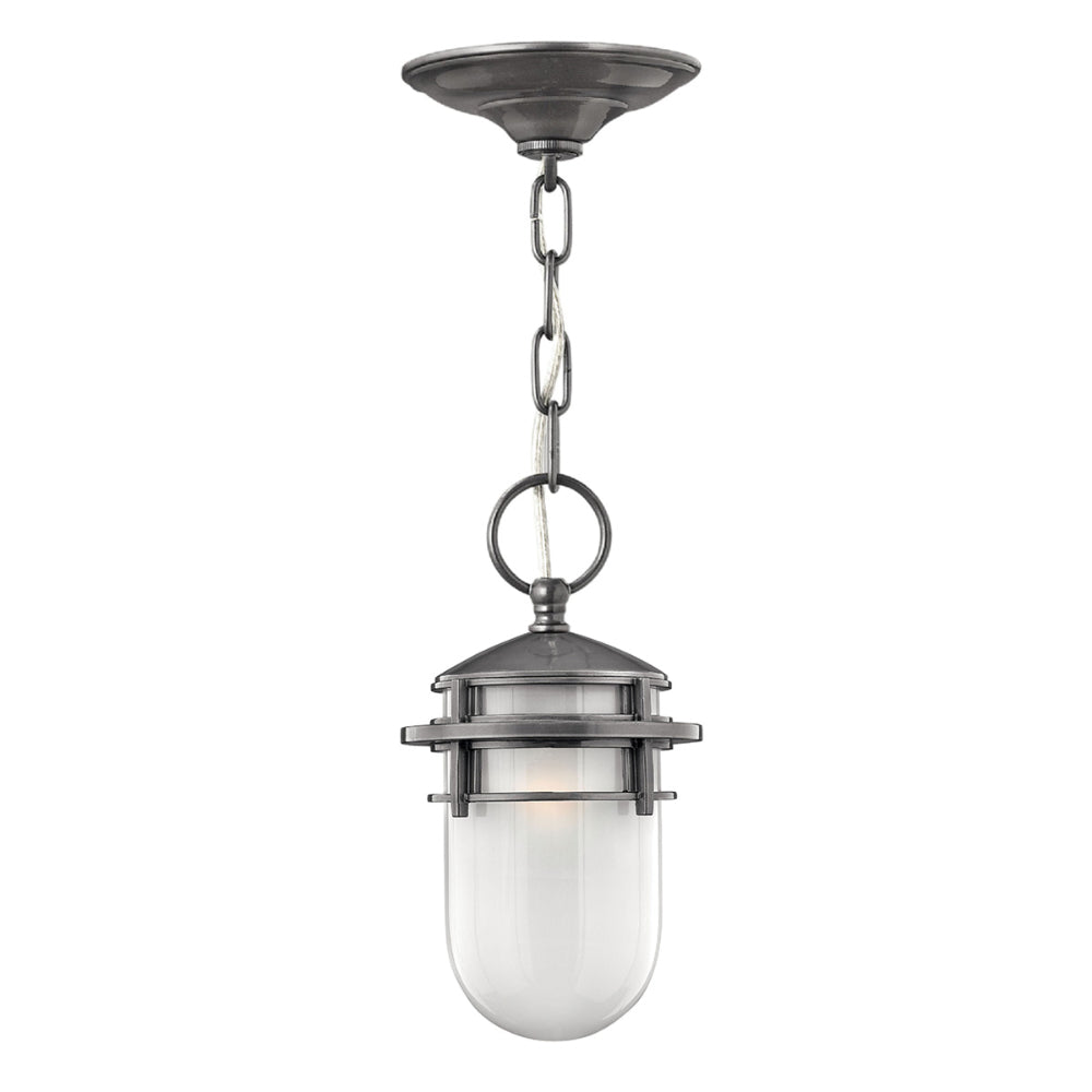 Hinkley Reef 1 Light Outdoor Chain Lantern in Haematite