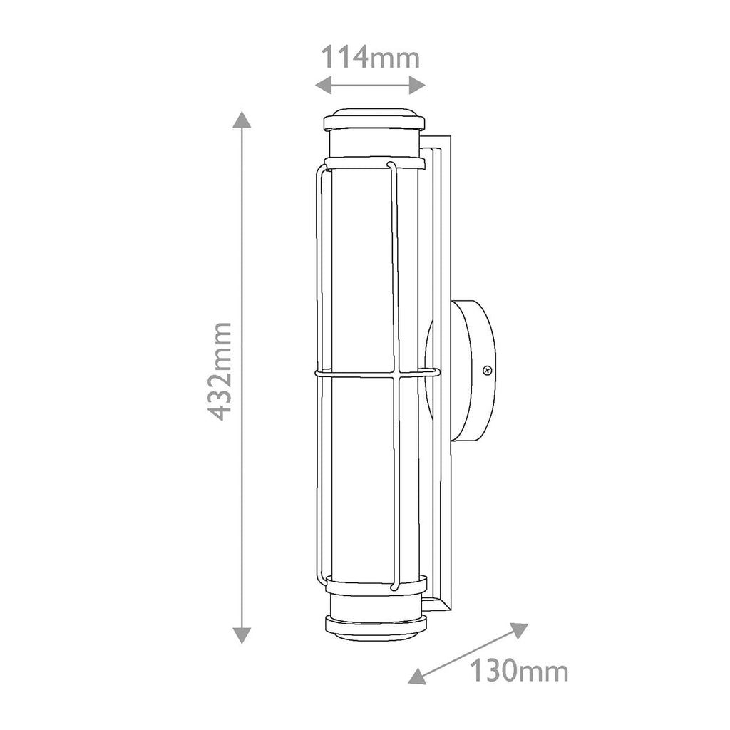 Hinkley Saylor Small LED Bathroom Wall Light in Matte Black