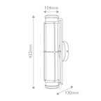 Hinkley Saylor Small LED Bathroom Wall Light in Matte Black