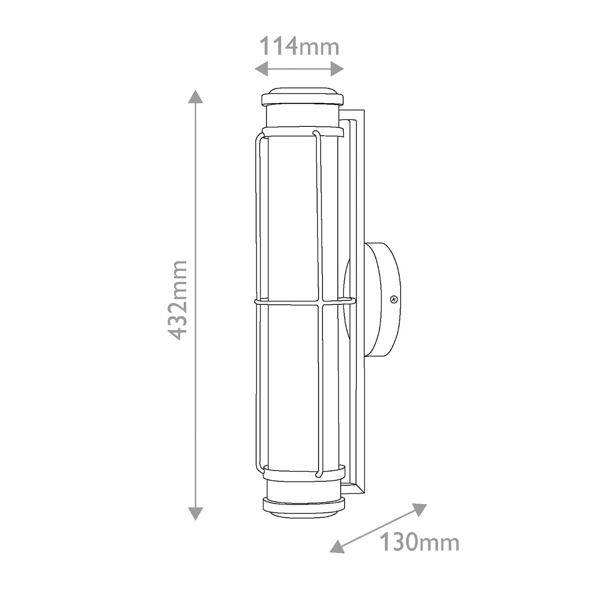 Hinkley Saylor Small LED Bathroom Wall Light in Matte Black