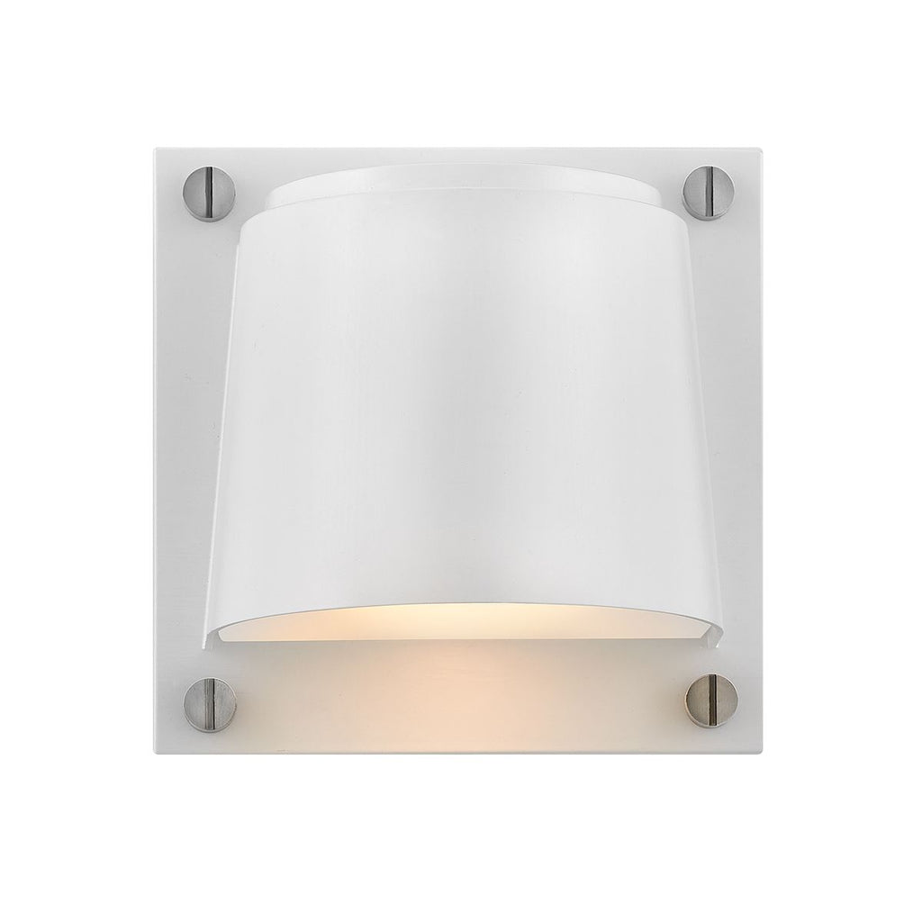 Hinkley Scout Outdoor Small Wall Light in Satin White
