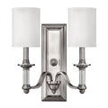 Hinkley Sussex 2 Light Wall Light in Brushed Nickel