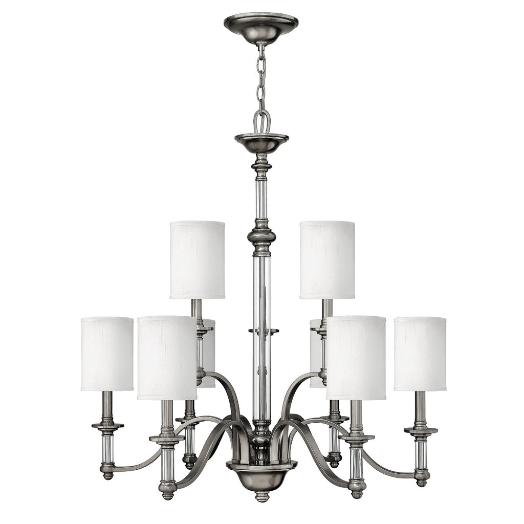 Hinkley Sussex 9 Light Chandelier in Brushed Nickel