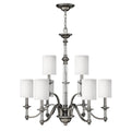 Hinkley Sussex 9 Light Chandelier in Brushed Nickel