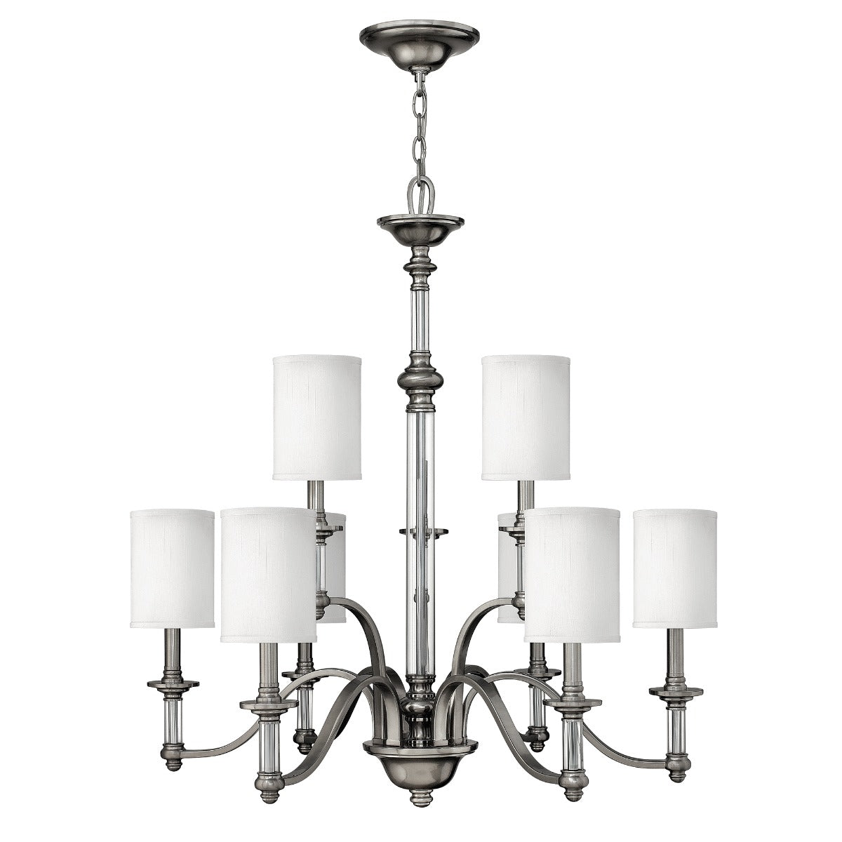 Hinkley Sussex 9 Light Chandelier in Brushed Nickel