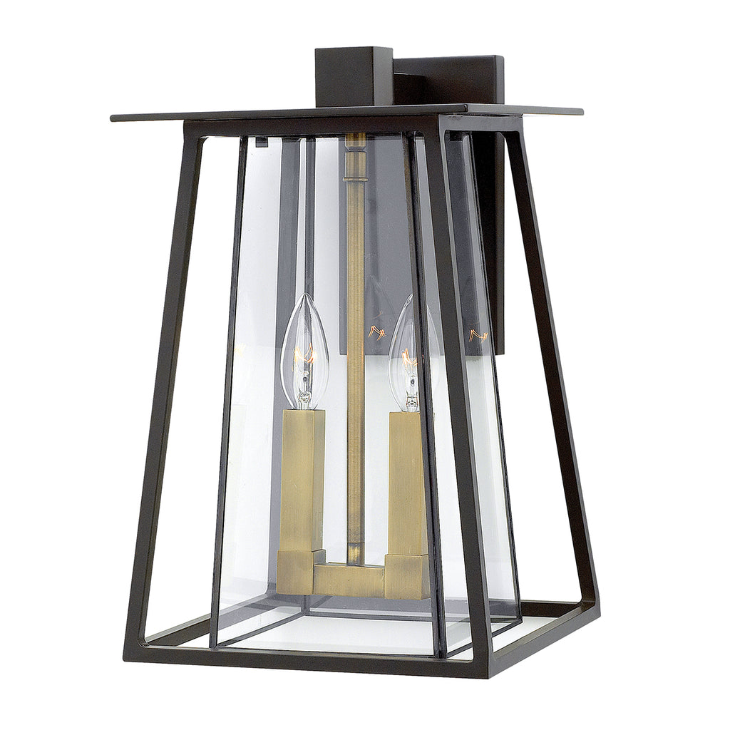 Hinkley Walker Large 2 Light Outdoor Wall Lantern in Buckeye Bronze