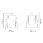 Hinkley Walker Small Outdoor Wall Lantern in Buckeye Bronze, dimensions
