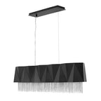 Hinkley Zuma 6 Light Pendant Light in Satin Black and Silver