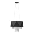 Hinkley Fredrick Ramond 6 Light Pendant Light in Satin Black and Silver