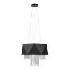 Hinkley Fredrick Ramond 6 Light Pendant Light in Satin Black and Silver