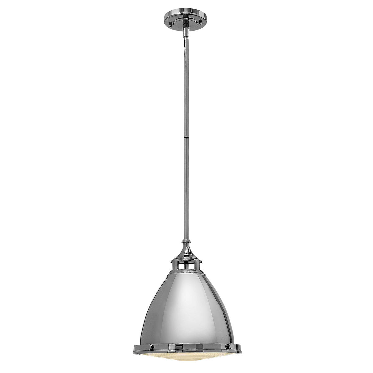 Hinkley Amelia Medium Pendant Light in Polished Nickel with Metal Frame