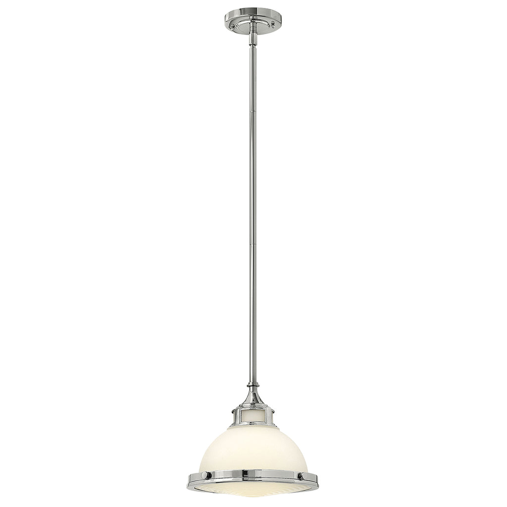 Hinkley Amelia Mini Pendant Light in Chrome with Opal Glass