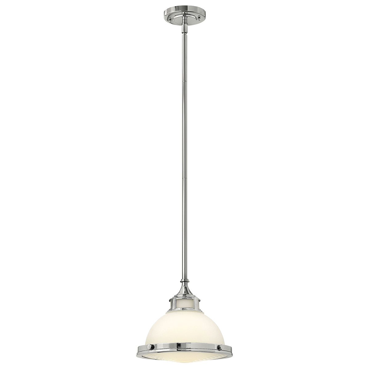 Hinkley Amelia Mini Pendant Light in Chrome with Opal Glass