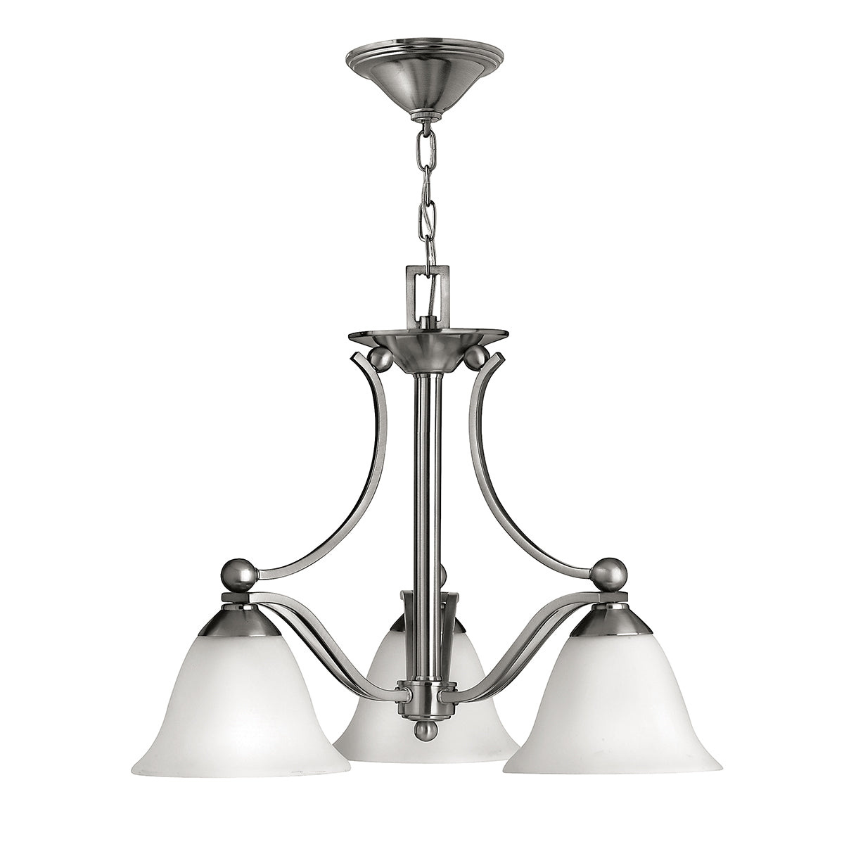 Hinkley Bolla 3 Light Ceiling Light in Brushed Nickel