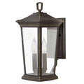 Hinkley Bromley 2 Light Outdoor Wall Lantern in Oil Rubbed Bronze with Clear Shade