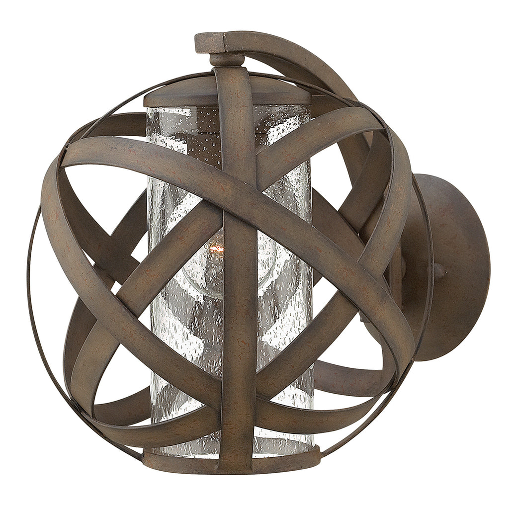 Hinkley Carson 1 Light Outdoor Wall Lantern in Vintage Iron