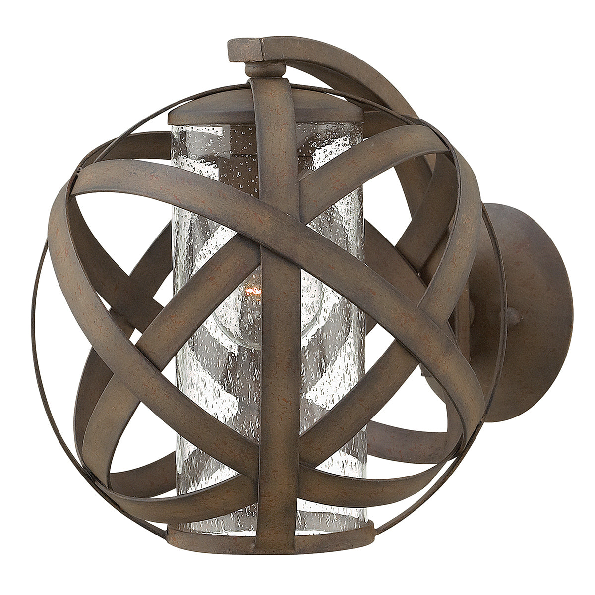 Hinkley Carson 1 Light Outdoor Wall Lantern in Vintage Iron