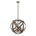 Hinkley Carson 3 Light Outdoor Pendant Light in Vintage Iron