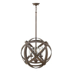 Hinkley Carson 3 Light Outdoor Pendant Light in Vintage Iron