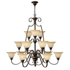 Hinkley Cello 15 Light Chandelier in Antique Bronze