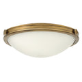 Hinkley Collier 3 Light Flush Ceiling Light in Heritage Brass
