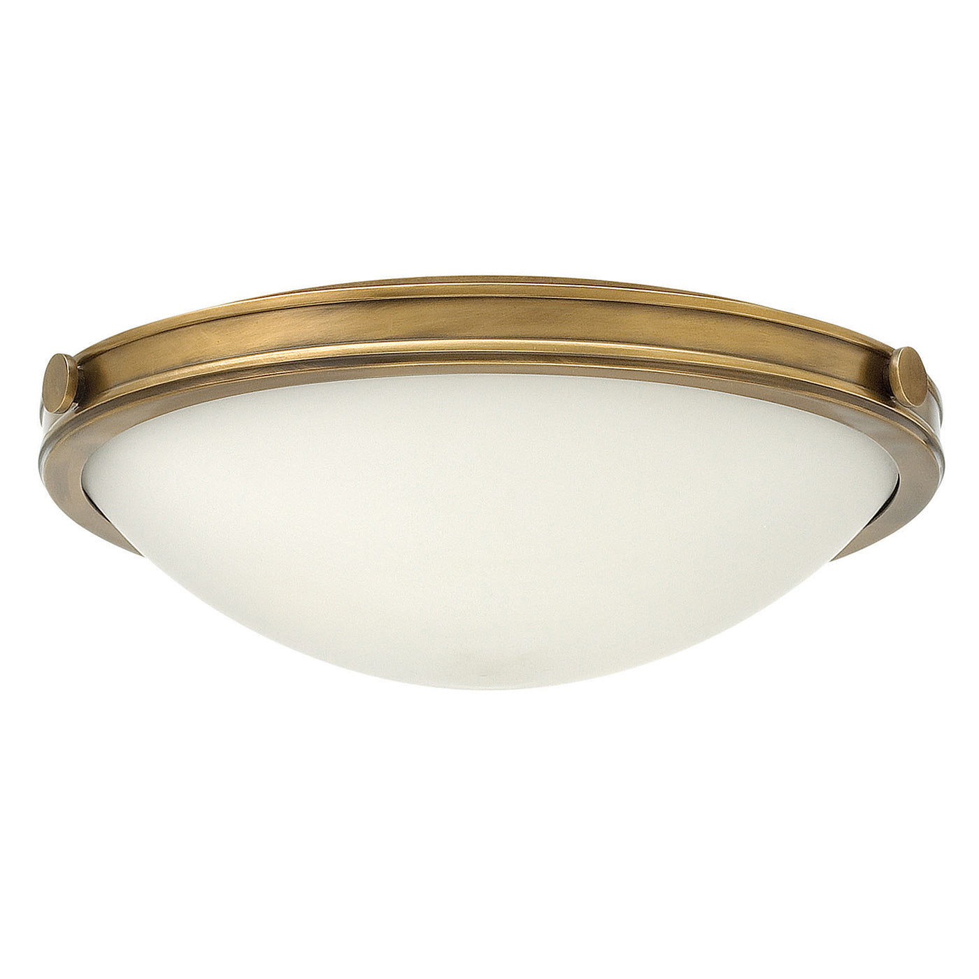 Hinkley Collier 3 Light Flush Ceiling Light in Heritage Brass