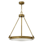 Hinkley Collier 4 Light Pendant Light in Heritage Brass