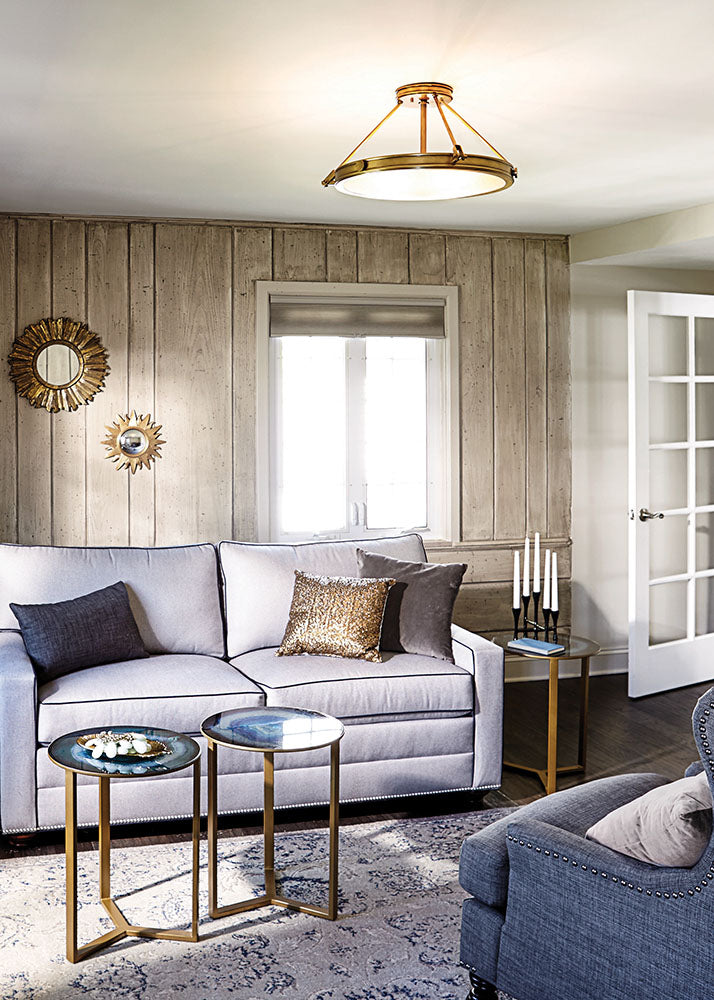 Hinkley Collier 4 Light Pendant Light in Heritage Brass