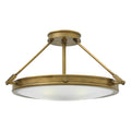 Hinkley Collier 4 Light Semi Flush Ceiling Light in Heritage Brass