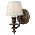 Hinkley Dunhill Wall Light in Royal Bronze with Off-White Shade